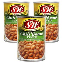 에스앤더블유 칠리빈 통조림, 439g, 3개