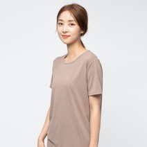 캐럿 여성용 아이스 쿨링 슬라브 반팔 티셔츠