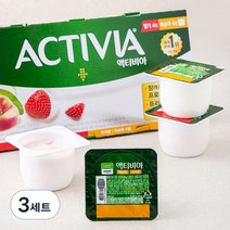 풀무원다논 엑티비아 딸기 80g x 4개 + 복숭아 80g x 4개, 3세트