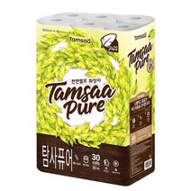 탐사 퓨어 100% 천연펄프 3겹 롤화장지 30 m, 30롤, 1팩