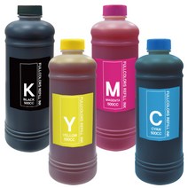 풀컬러즈 브라더 전기종 호환 리필잉크 500ml 4종, 검정, 파랑, 노랑, 빨강, 1개