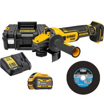 디월트 20V BL FLEXVOLT Advantage 모터 충전 그라인더 세트 DCG409X1 + 티롤릿 절단석 블루 34408687, 1세트