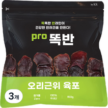 pro 똑반 강아지 간식, 3개, 오리근위 육포, 150g