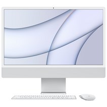 Apple 2021 아이맥 24, 실버, M1, Apple M1 8 core, SSD 512GB, 16GB, Retina 4.5K, Gigabit Ethernet, CTO