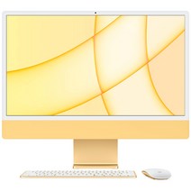 Apple 2021 아이맥 24, 옐로, M1, Apple M1 8 core, SSD 256GB, 16GB, Retina 4.5K, Gigabit Ethernet, CTO