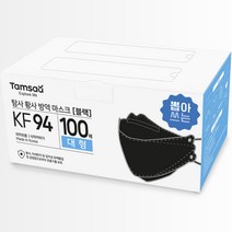탐사 KF94 황사방역 마스크 대형 (레귤러핏), 블랙, 100매, 1개