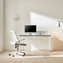 라온퍼니쳐 롭 1400 철제 책상 방문설치, 네이비(상판), 화이트(프레임)