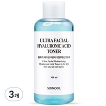 시드물 울트라 페이셜 모이스처라이징 저분자 히알루론산 토너, 3개, 300ml