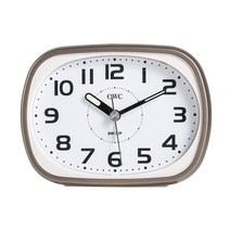 오리엔트 모던 타원 라인트 알람 저소음 탁상 시계, 티탄