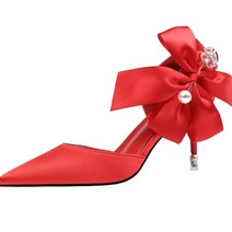 에이홉 리본진주핀 하이힐 7cm