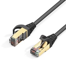 누아트 CAT7 랜선 일반형 초고속 랜케이블 2m, 블랙, 1개