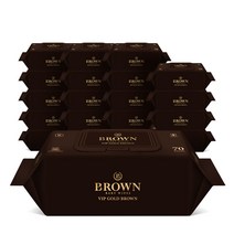 브라운 VIP 골드 브라운 엠보싱 저자극 아기물티슈 캡형, 70매, 20팩