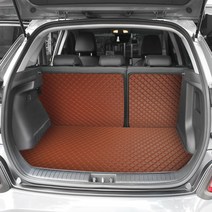 지엠지모터스 퀼팅 가죽 트렁크매트 풀세트, 코나 전기차, 브라운, 현대