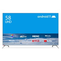 더함 4K UHD LED HDR 안드로이드11 스마트 TV 147cm(58인치) TA584-AVN22CB 스탠드형 방문설치