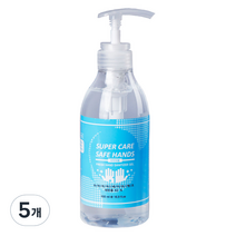슈퍼케어 세이프 핸즈 손소독젤 펌프형, 500ml, 5개