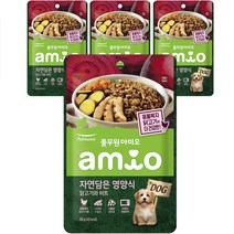 풀무원아미오 강아지 자연담은영양식 닭고기와 비트 습식사료, 닭, 50g, 4개