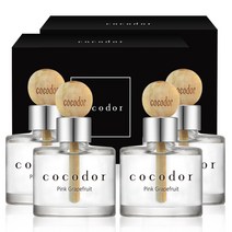 코코도르 우드볼 차량용디퓨저 50ml 4개입, 핑크그레이프프룻, 1세트