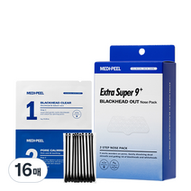 메디필 엑스트라 슈퍼9 플러스 블랙헤드 아웃 노우즈 팩, 8g, 16매, 8개입