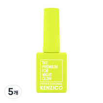 켄지코 나이트 글로우 야광 컬러 젤, NG-04 Neon Yellow, 11ml, 5개