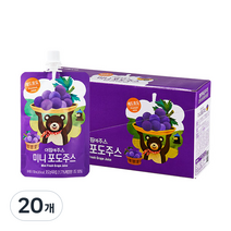 아침에주스 서울우유 미니 포도 주스, 20개, 100ml