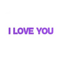 와니데코_접착이니셜 _I LOVE YOU, 퍼플