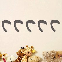 이니셜 스티커 5p 2세트, 연회색 c