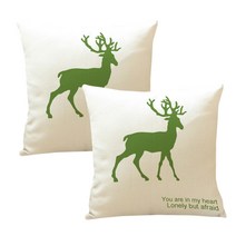 이코디 엘크 실루엣 쿠션커버 2p