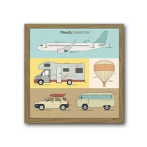 빈티지큐브액자 자동차 시리즈-043(브라운색상 31cm X 31cm), 시리즈-043