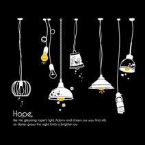 디자인엠 그래픽 스티커 브라더램프2, 화이트