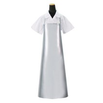 에이앤지 양면코팅 방수앞치마 칠부, 은색, 1개