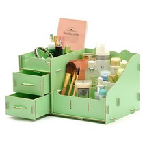 필립로지스틱 봄 3단 DIY 뷰티박스 정리함, 그린, 1개