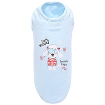 퍼피엔젤 리틀 베이비 애견 티셔츠, 블루