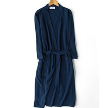 블럭마트 남성용 럭셔리 호텔 목욕가운, 네이비, 1개