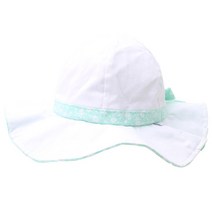 무슈 화이트플라워 썬햇 유아 모자