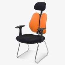 체어포커스 스쿨BW-FM 헤더형 고정의자 패브릭, 오렌지