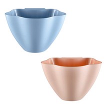 리버그린 파스텔 거치형 쓰레기통, 핑크, 블루, 2개입