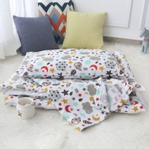 보떼하우스 인견 이불세트 마이크로화이버솜 베개 + 홑이불 + 차렵패드, 별사탕 (블루)