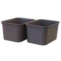 가쯔 모던바구니 중 (커버 미포함), 그레이, 2개입