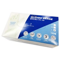 글러브센스 라텍스 장갑 100매, 화이트, 대(L), 1개