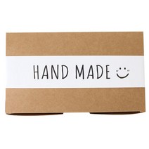 황씨네도시락 런치박스 10p + 띠지 10p, 박스(크라프트), 띠지(화이트), 1세트