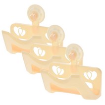 아리코 흡착식 다기능 냄비뚜껑 스토리지랙, 아이보리, 3개입