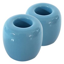 JNC 심플 도자기 칫솔꽂이, 블루, 2개입