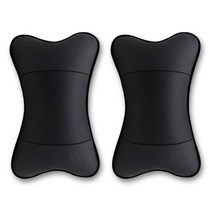 엠노블 브리드 가죽 목 쿠션 2p, 블랙, 2개