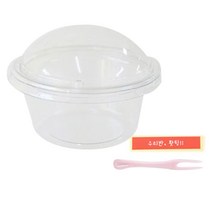 황씨네도시락 투명 머핀컵 미니 본체 20p + 뚜껑 20p + 우리반홧팅 빨강띠지 20p + 미니 핑크포크 20p, 1세트