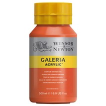 윈저앤뉴튼 갤러리아 아크릴 물감 Cadmium Orange Hue, 500ml, 1색