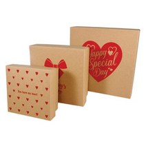 아이비스 크라프트 정사각지함 3합 세트, 레드포인트, 1세트