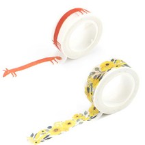 라이프포인트 내츄럴 일러스트 마스킹 테이프 01황매화 세트, 01황매화, 16붉은여우, 1세트