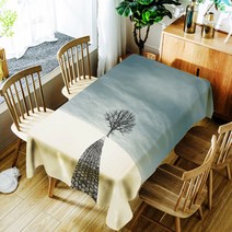 아울리빙 아트 디자인 주방 테이블보, C, 140 x 140 cm