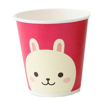 황씨네도시락 캐릭터 종이컵 토끼, 80개입, 1박스