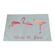 아울리빙 플라밍고 키친 린넨 테이블매트, E, 42 x 32 cm